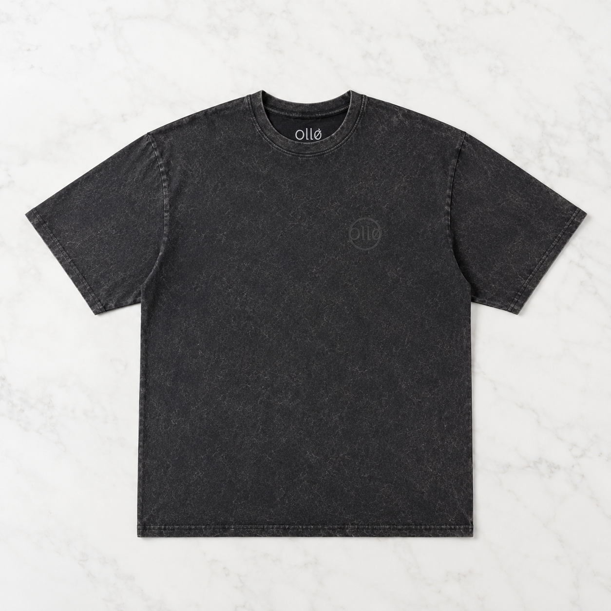 T-shirt black faded just logo Ollo sport