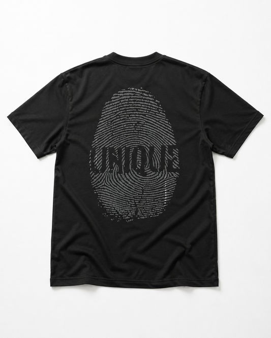 T-shirt Oversize Unique – Empreinte Dos, Coton 160g Noir, CrossFit & Sport Ollo sport