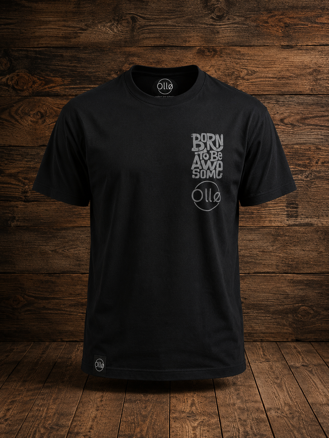 T-shirt « born to be awesome » oversize black Ollo sport