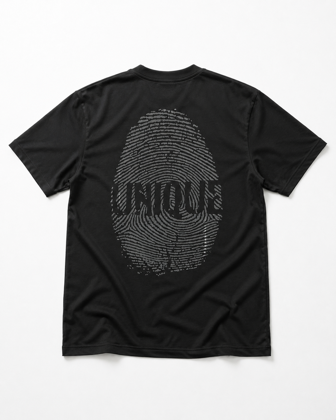T-shirt Oversize Unique – Empreinte Dos, Coton 160g Noir, CrossFit & Sport Ollo sport