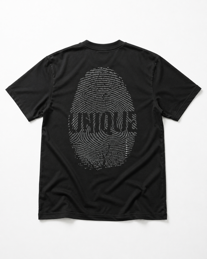 T-shirt Oversize Unique – Empreinte Dos, Coton 160g Noir, CrossFit & Sport Ollo sport