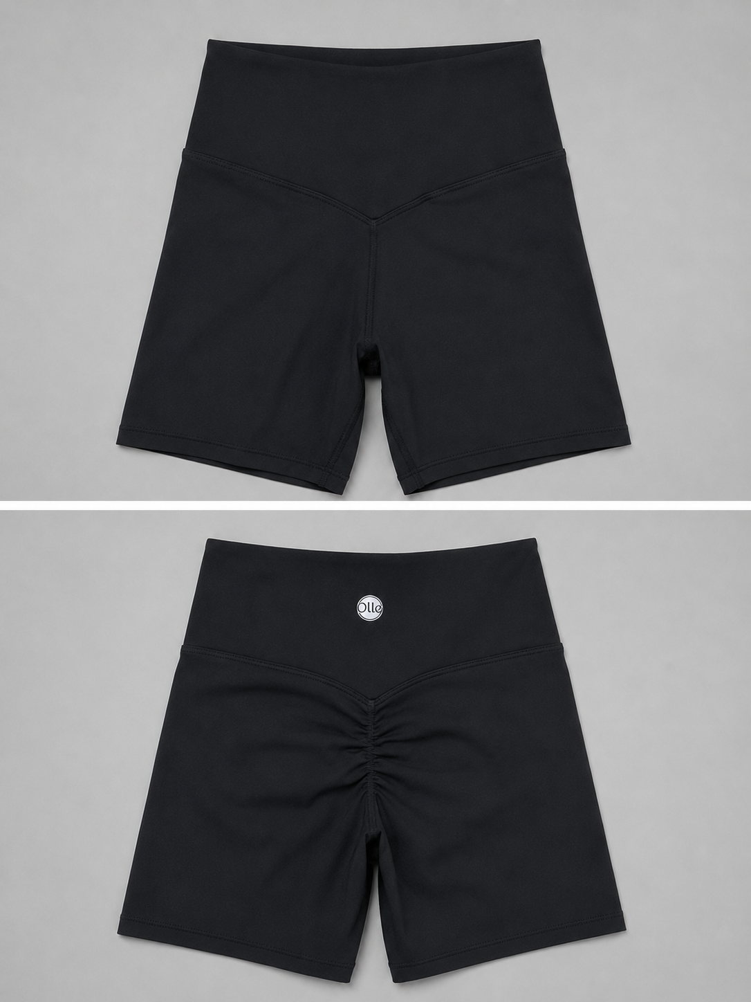 Short sport femme noir Ollo Sport – vue produit face et dos