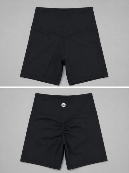 Short sport femme noir Ollo Sport – vue produit face et dos
