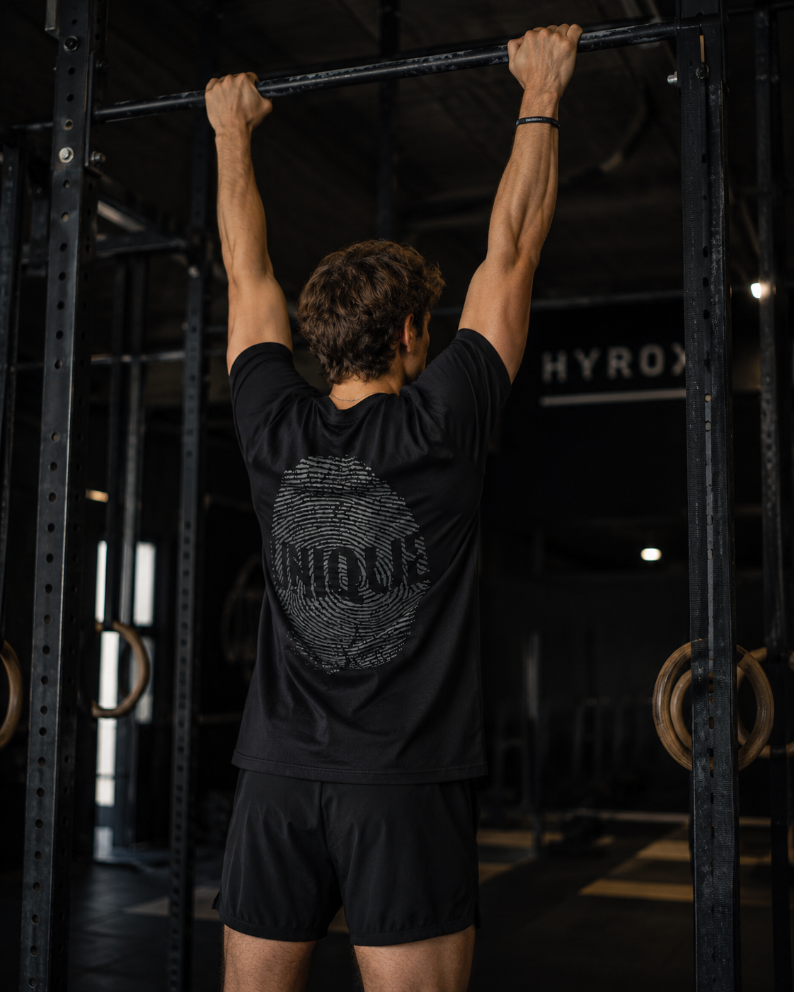 T-shirt Oversize Unique – Empreinte Dos, Coton 160g Noir, CrossFit & Sport Ollo sport