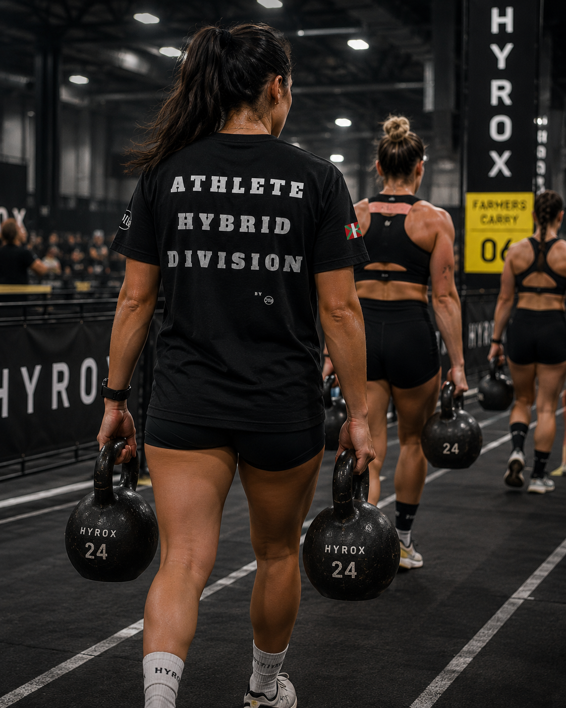 T-shirt Athlete Hybrid Division black Ollo sport