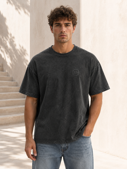 T-shirt black faded just logo Ollo sport