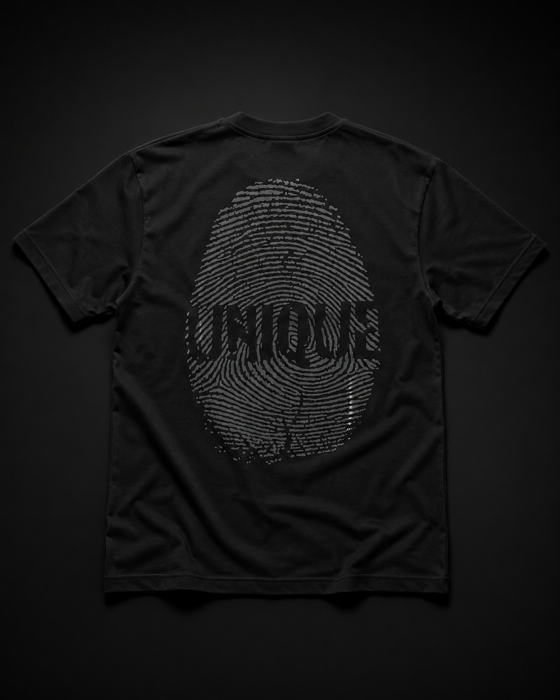 T-shirt Oversize Unique – Empreinte Dos, Coton 160g Noir, CrossFit & Sport Ollo sport