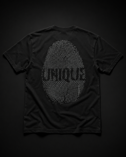 T-shirt Oversize Unique – Empreinte Dos, Coton 160g Noir, CrossFit & Sport Ollo sport