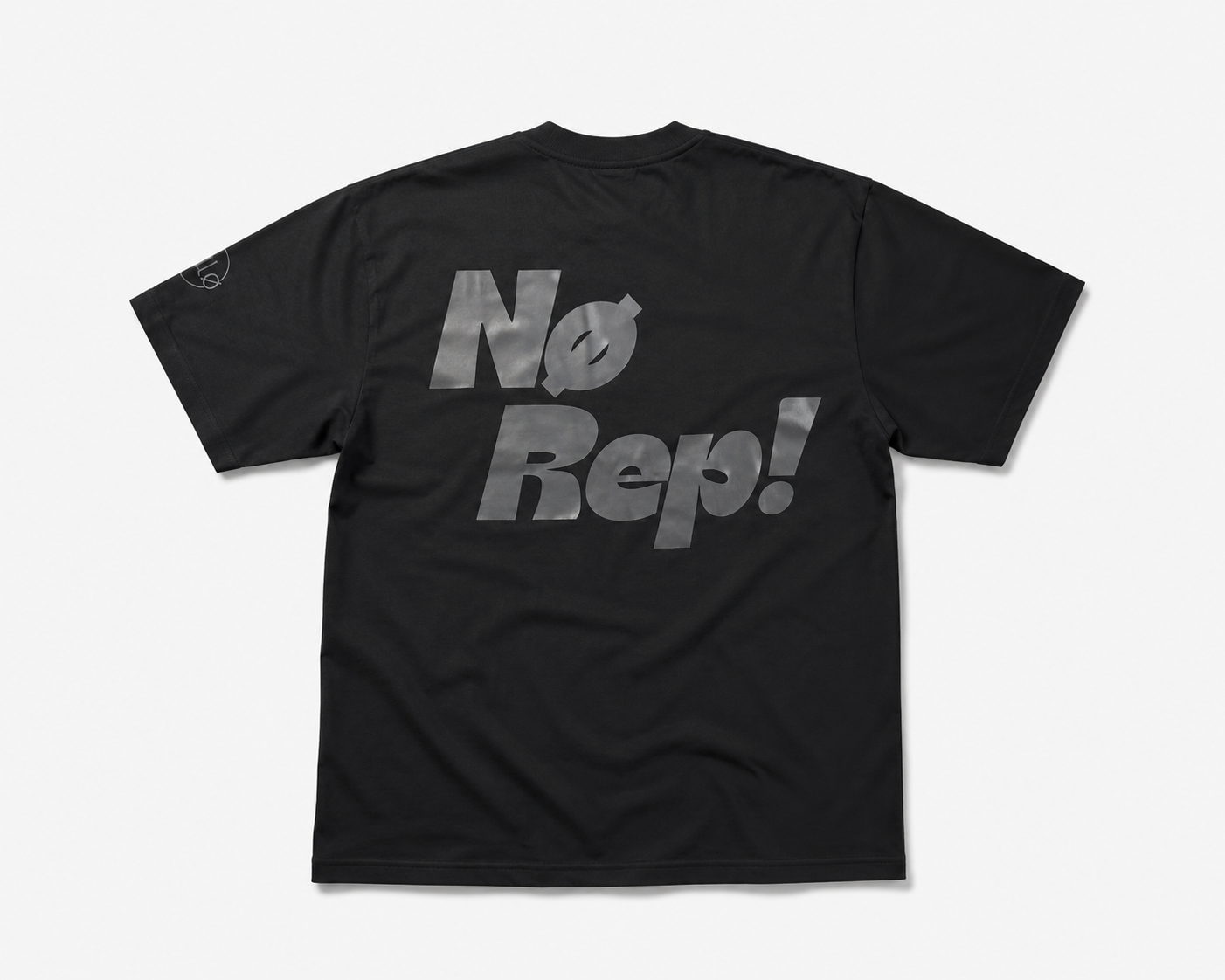T-shirt CrossFit No Rep – Coton 160g Noir sur Noir, Hyrox & Athlète Ollo sport