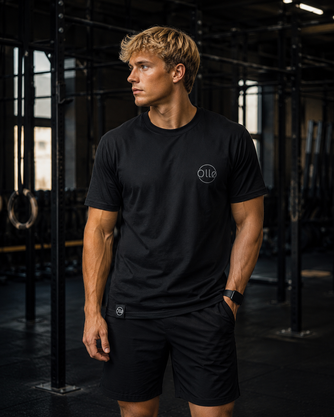 T-shirt Oversize Unique – Empreinte Dos, Coton 160g Noir, CrossFit & Sport Ollo sport