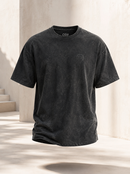 T-shirt black faded just logo Ollo sport