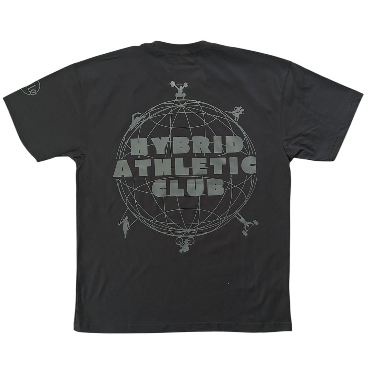 T-shirt Hybrid Athletic Club – Coton 160g Noir sur Noir Ollo sport